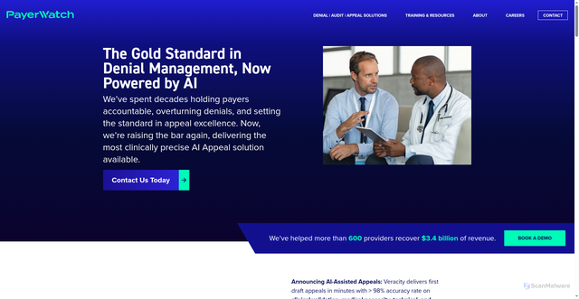 Security scan screenshot of https://intersecthealthcare.com