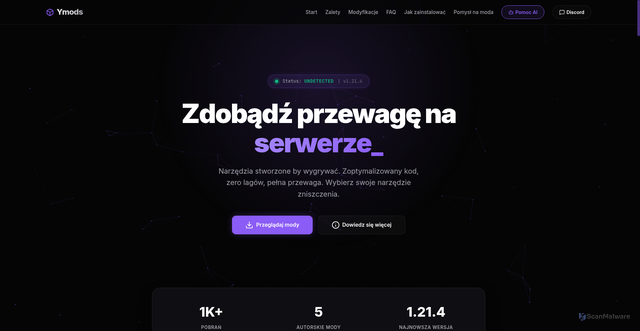Security scan screenshot of https://ymody.pl/