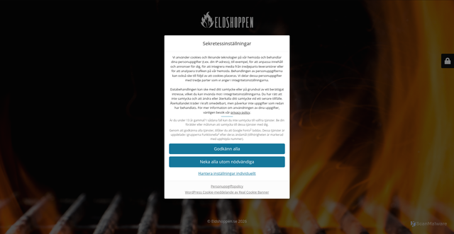 Security scan screenshot of https://eldshoppen.se