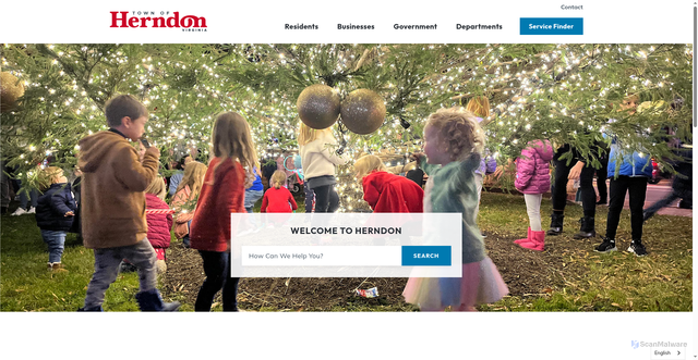 Security scan screenshot of https://www.herndon-va.gov/
