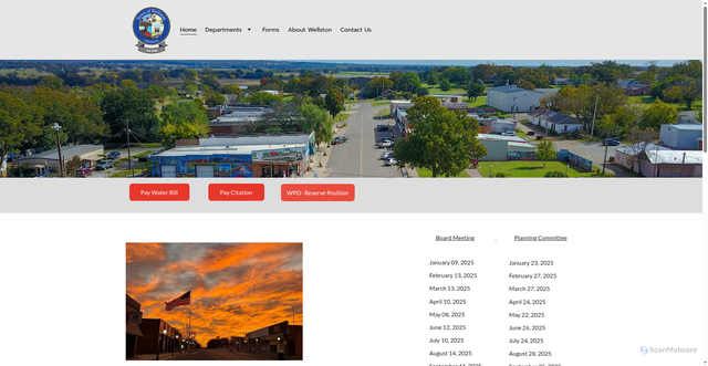 Security scan screenshot of https://wellstonok.gov/