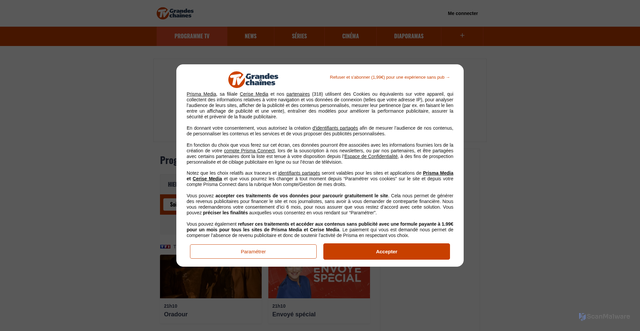 Security scan screenshot of https://cesoirtv.com