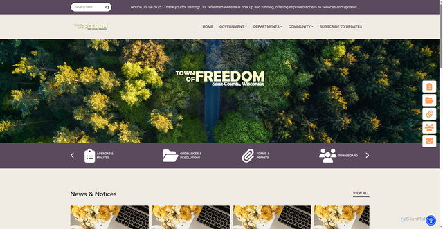 Security scan screenshot of https://freedomsaukwi.gov/