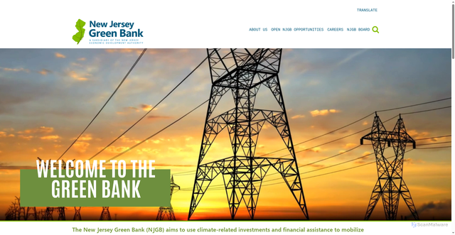 Security scan screenshot of https://greenbanknj.gov/