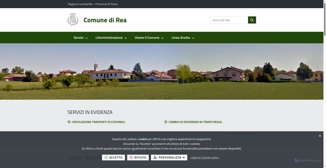Security scan screenshot of https://www.comune.rea.pv.it