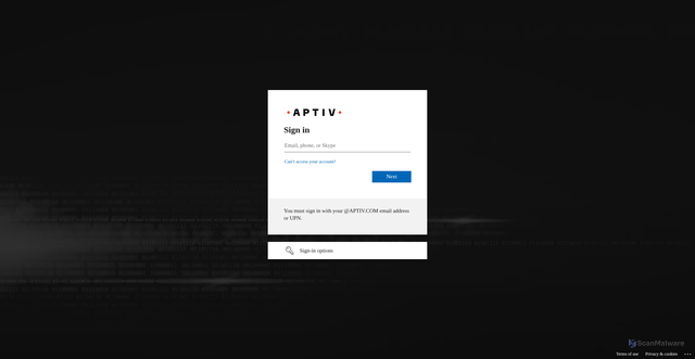 Security scan screenshot of http://fox.aptivsweden.se/