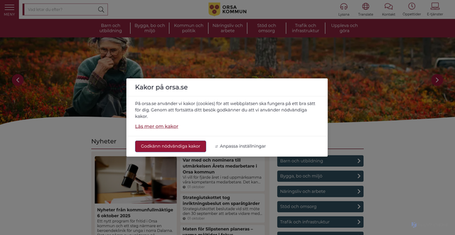Security scan screenshot of https://www.orsa.se/