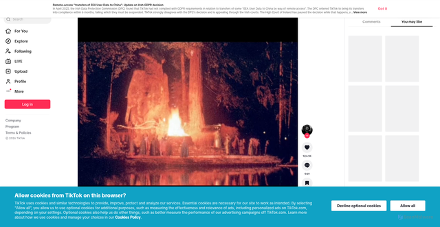 Security scan screenshot of https://vt.tiktok.com/ZS9c687pa/