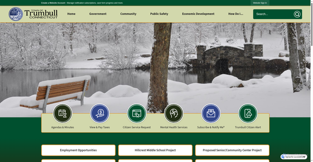 Security scan screenshot of https://trumbull-ct.gov/