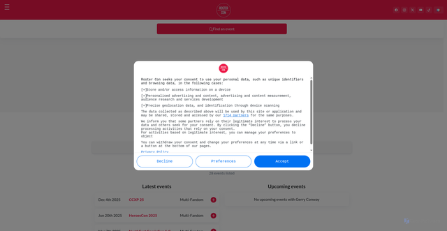Security scan screenshot of https://www.rostercon.com/en/people/gerry-conway-en