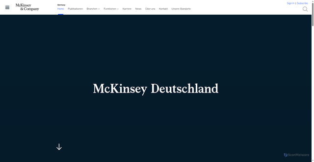 Security scan screenshot of https://www.mckinsey.de/