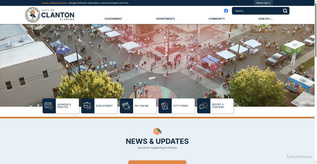 Security scan screenshot of https://clantonal.gov/