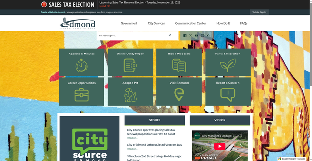Security scan screenshot of https://edmondok.gov/