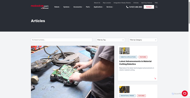 Security scan screenshot of https://www.robots.com/articles