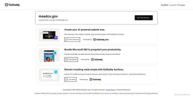 Security scan screenshot of https://www.meadco.gov/