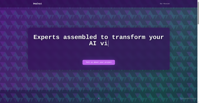 Security scan screenshot of https://deployi.ai/