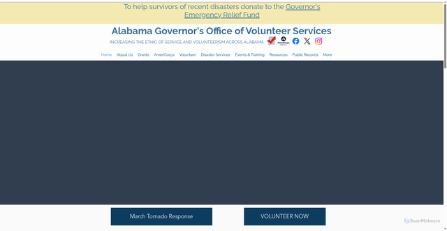 Security scan screenshot of https://www.servealabama.gov/