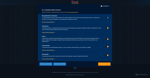 Security scan screenshot of https://dub3spsin.com/hu/registration?mid=334894_1976166&fluid=48b7d5dd-7623-4e8e-a8ea-fd6b87cbe766