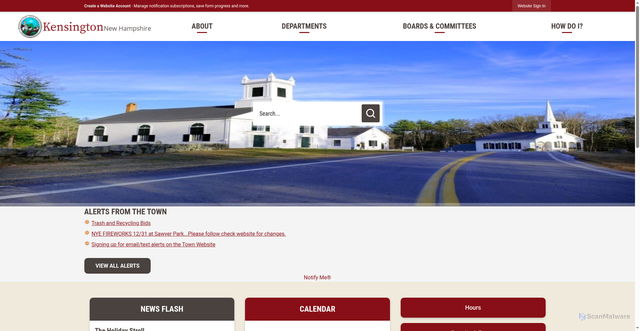 Security scan screenshot of https://kensingtonnh.gov/