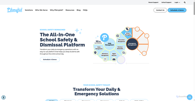 Security scan screenshot of https://pikmykid.com