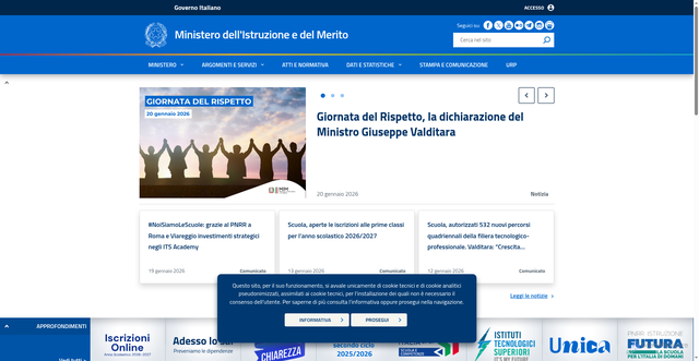 Security scan screenshot of https://www.mim.gov.it/