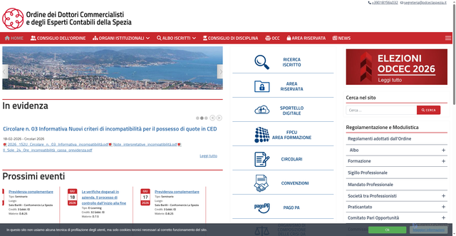 Security scan screenshot of https://www.odceclaspezia.it