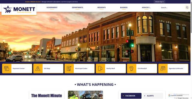 Security scan screenshot of https://monettmo.gov/