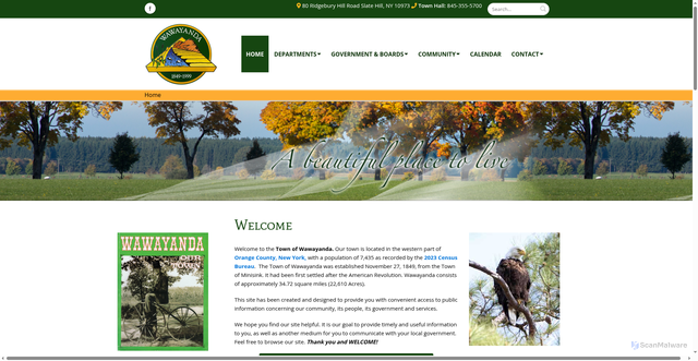 Security scan screenshot of https://wawayanda.gov/