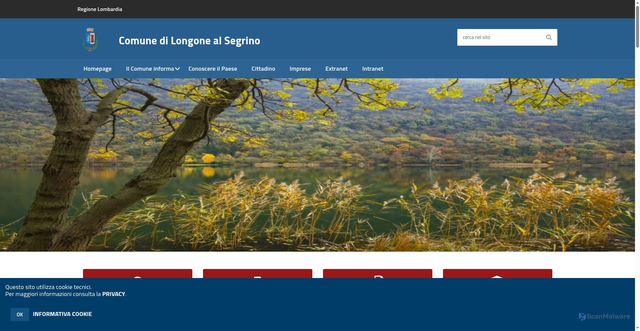 Security scan screenshot of https://www.comune.longonealsegrino.co.it