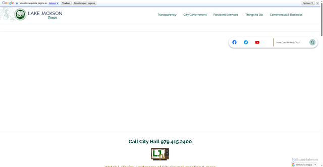 Security scan screenshot of https://www.lakejackson-tx.gov/