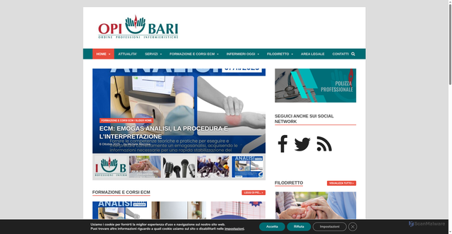 Security scan screenshot of https://www.opibari.it/