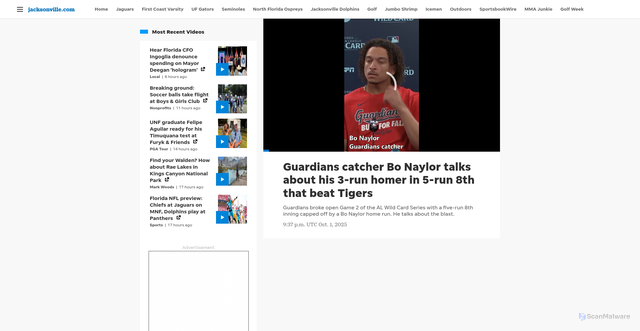 Security scan screenshot of https://www.jacksonville.com/videos/sports/mlb/cleveland-guardians/2025/10/01/cleveland-guardians-c-bo-naylor-on-coming-through-in-the-clutch-with-homer-mlb-playoffs/86464854007/