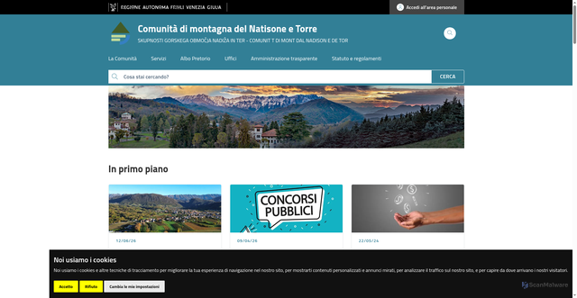 Security scan screenshot of http://natisone-torre.comunitafvg.it