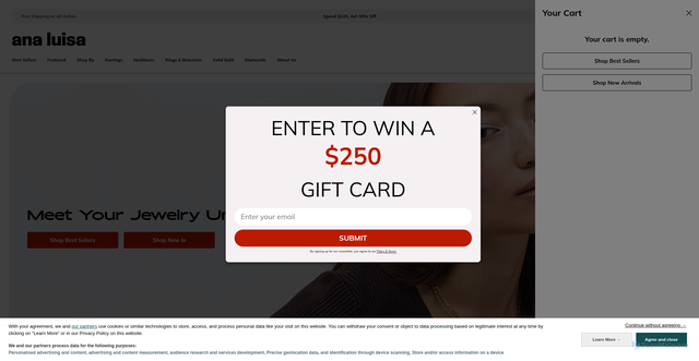 Security scan screenshot of https://analuisaparis.myshopify.com