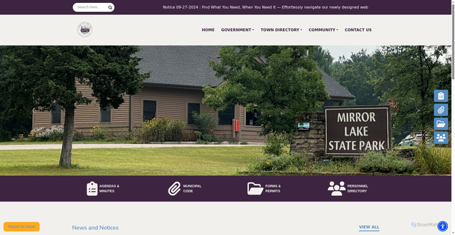 Security scan screenshot of https://townofdeltonwi.gov/