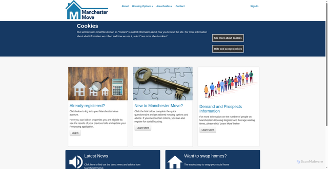 Security scan screenshot of https://homes.manchestermove.co.uk/