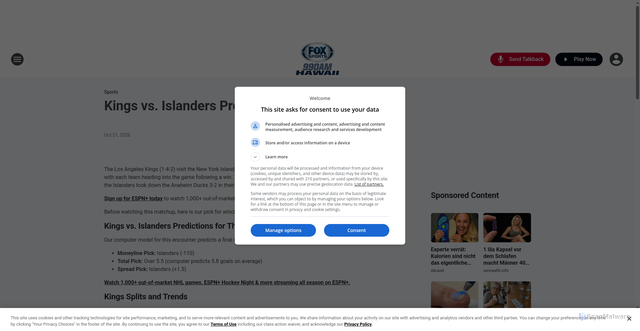 Security scan screenshot of http://www.kikiradio.com/content/2026-10-21-kings-vs-islanders-prediction-picks-oct-22/