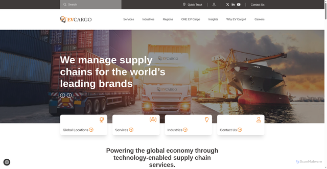 Security scan screenshot of https://www.evcargo.com/en/