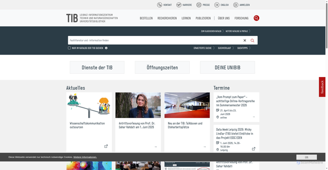 Security scan screenshot of http://www.tib-hannover.de