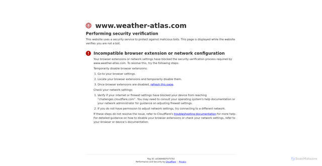 Security scan screenshot of https://www.weather-atlas.com/en/wyoming-usa/gillette