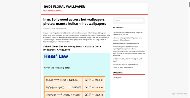 Security scan screenshot of https://1960sfloralwallpaper.pages.dev/post/hrnx/