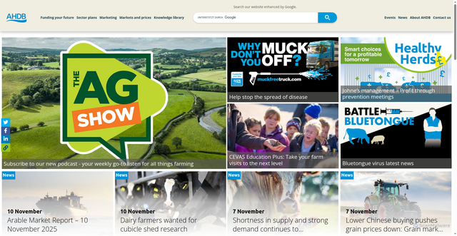Security scan screenshot of https://ahdb.org.uk/