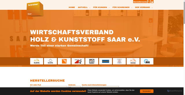 Security scan screenshot of https://www.schreiner.saarland/