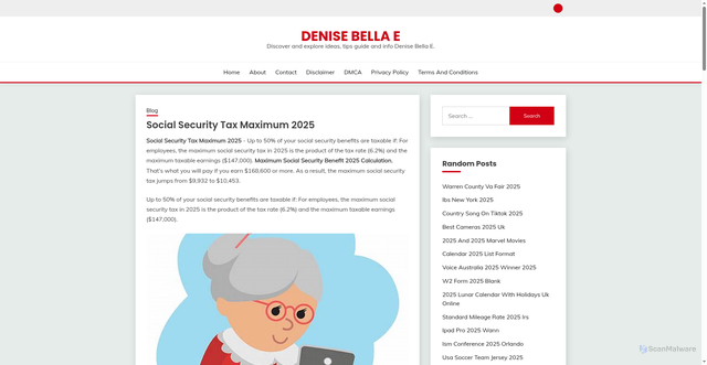 Security scan screenshot of https://denisebellae.pages.dev/pqdjq-llabsbx-social-security-tax-maximum-2025-ygfuq/