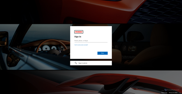 Security scan screenshot of https://penskeautomotiveprod.service-now.com