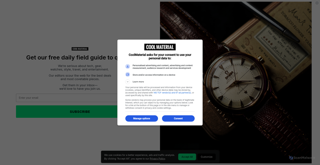 Security scan screenshot of https://coolmaterial.com/lifestyle/entertainment/high-potential/