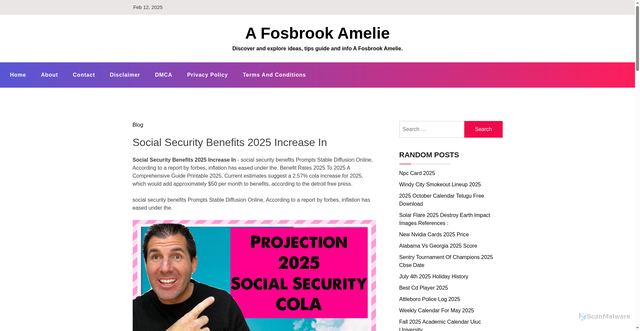 Security scan screenshot of https://afosbrookamelie.pages.dev/ldayj-social-security-benefits-2025-increase-in-ifwkh/