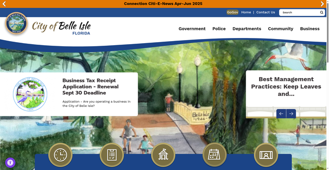Security scan screenshot of https://www.belleislefl.gov/