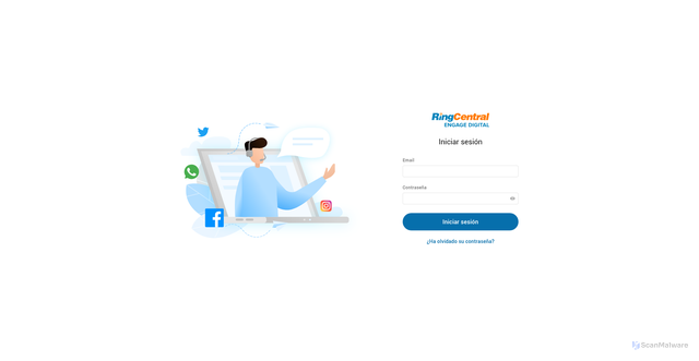 Security scan screenshot of https://76v53apkye.chat.digital.ringcentral.com