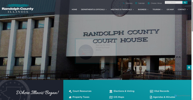 Security scan screenshot of https://randolphcountyil.gov/